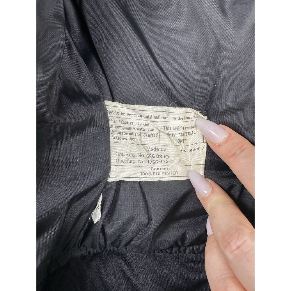 VTG 80s Topher Stitch Quilted Jacket Women's 10/12 Black Patterned Puffer - Picture 4 of 6